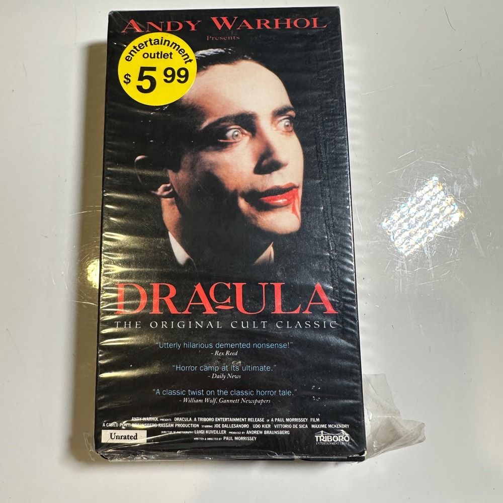 Andy Warhol's Dracula VHS Original Cult Classic CFP Canada Triboro Entertainment
